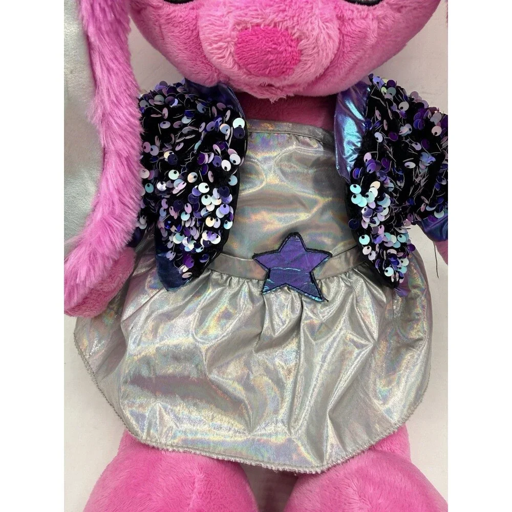 Build A Bear Honey Girls RISA Pink Bunny Rock Star Stuffed Plush 20” & Outfit